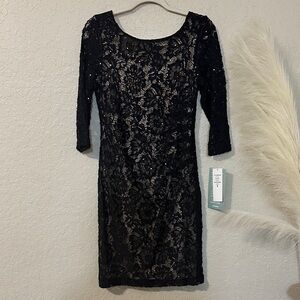 NWT Scarlett Black Lace Long Sleeve Dress 4